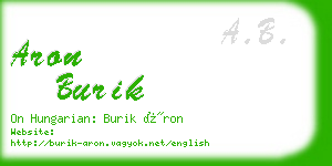 aron burik business card